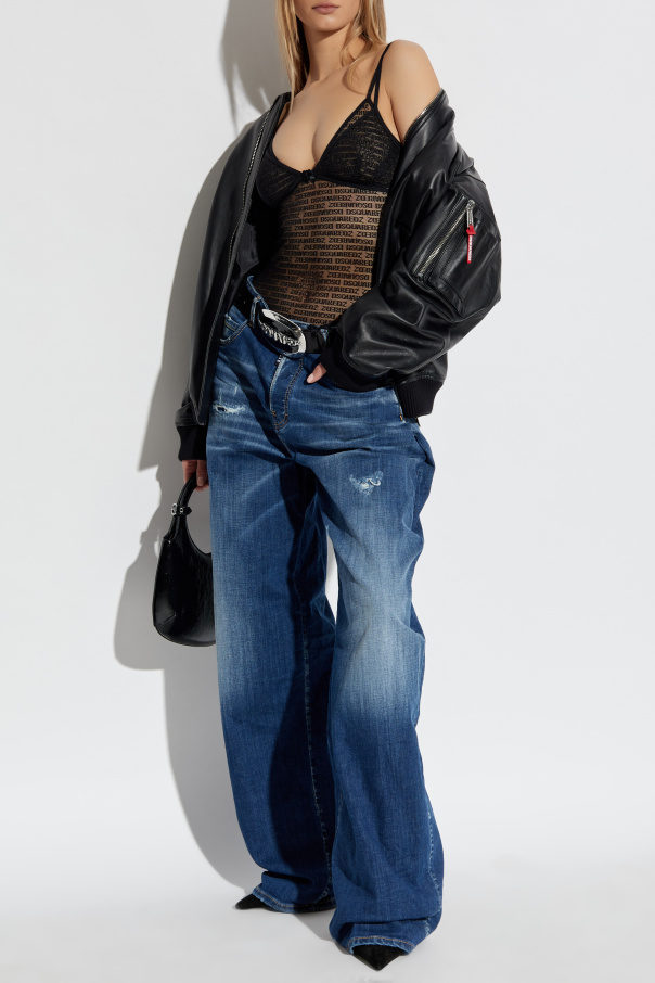 Dsquared2 Top de encaje con tirantes