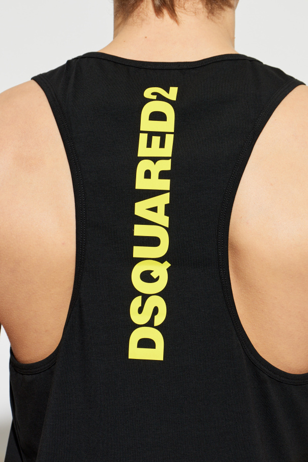 Dsquared2 Ribbed sleeveless lingerie top
