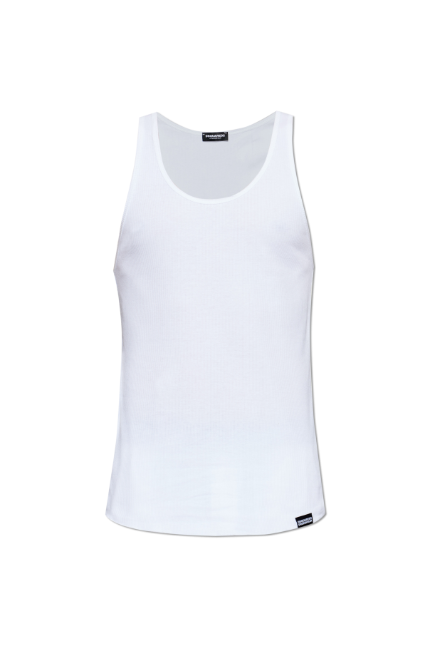 Ribbed lingerie-style sleeveless top od Dsquared2