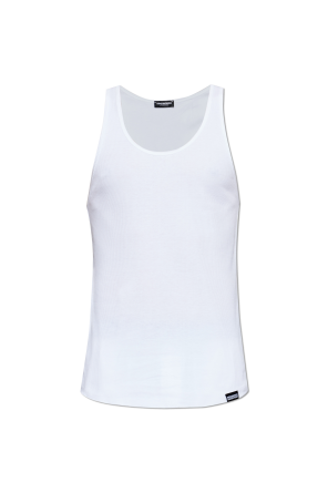 Ribbed lingerie-style sleeveless top