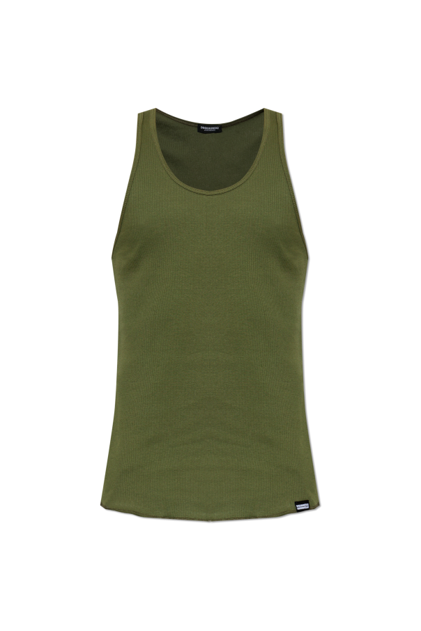 Ribbed lingerie-style sleeveless top od Dsquared2