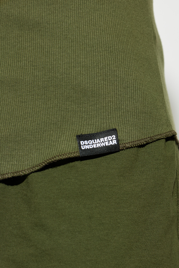 Dsquared2 Prążkowany top bieliźniany bez rękawów
