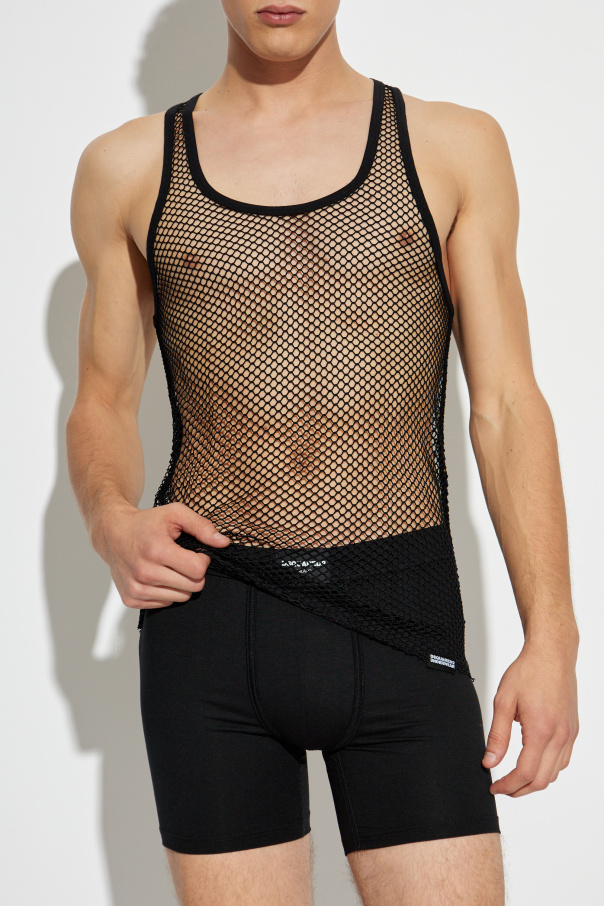 Dsquared2 Transparentny top bez rękawów