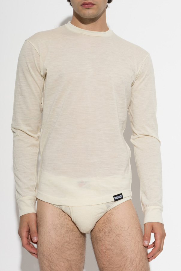 Dsquared2 Wełniany t-shirt bieliźniany