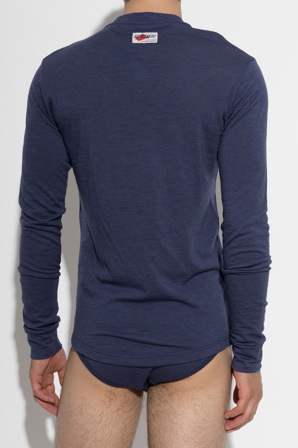 Dsquared2 Wełniany t-shirt bieliźniany