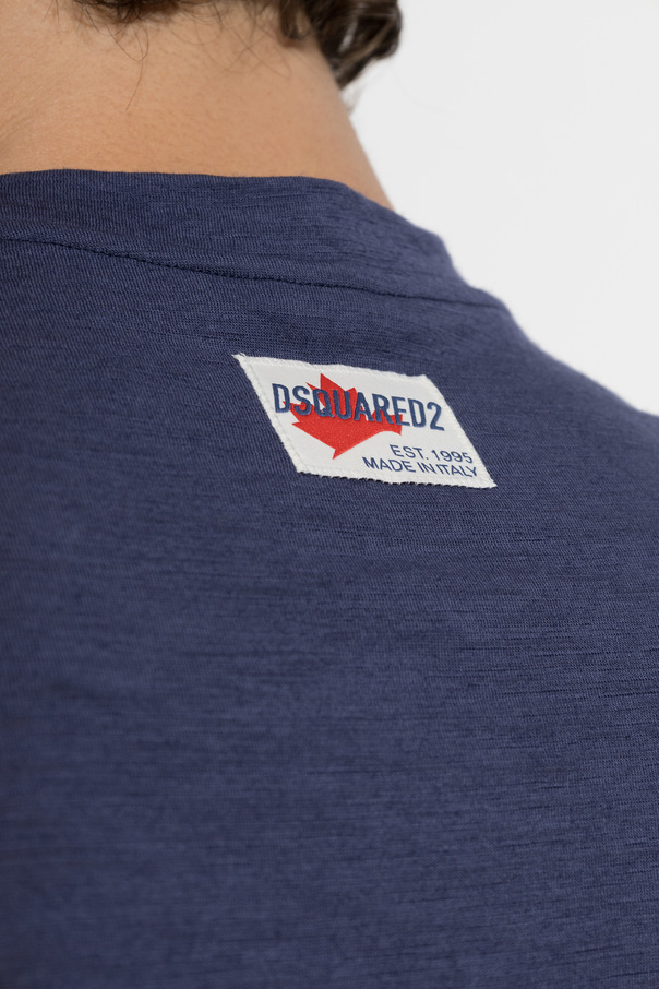 Dsquared2 Wełniany t-shirt bieliźniany