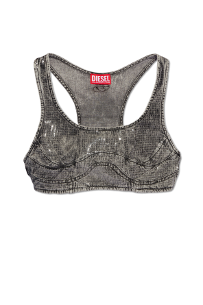 ‘DE-TOPPY-S’ denim crop top