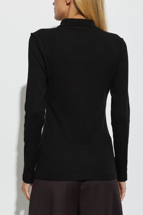 Lacoste Ribbed long-sleeve polo