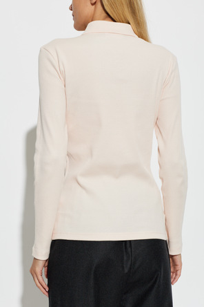 Lacoste Geripptes Langarm-Poloshirt
