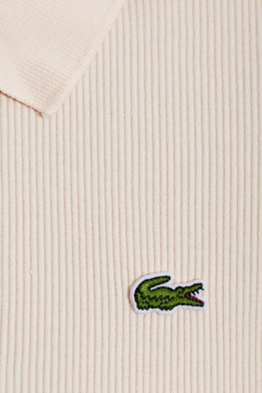 Lacoste Geripptes Langarm-Poloshirt