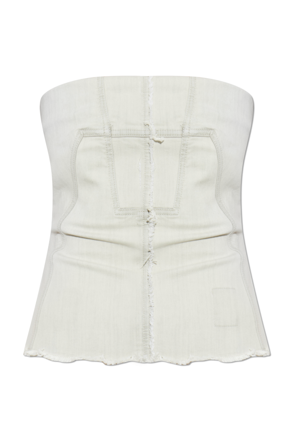 Rick Owens DRKSHDW Jeansowy top z efektem `vintage`