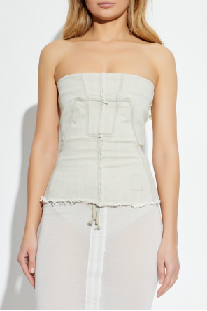 Rick Owens DRKSHDW Jeansowy top z efektem `vintage`