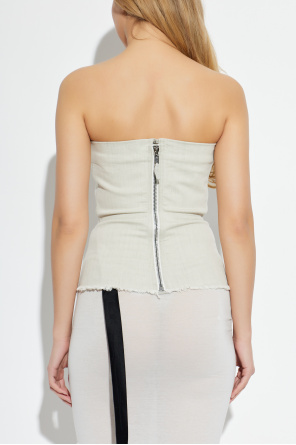 Rick Owens DRKSHDW Jeansowy top z efektem `vintage`