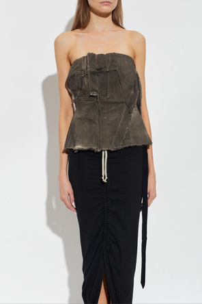 Rick Owens DRKSHDW Top mit offenen Schultern und dekorativem Band