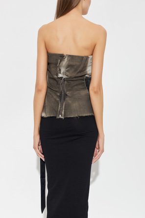 Rick Owens DRKSHDW Top mit offenen Schultern und dekorativem Band