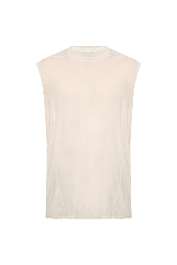 Marcella Merino-blend Hooded Sweatshirt Brush Womens Ivory Sleeveless T-shirt