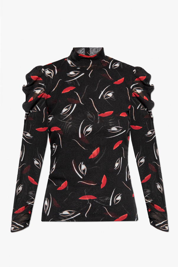 Diane Von Furstenberg ‘New Remy’ top with standing collar