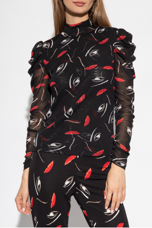 Diane Von Furstenberg ‘New Remy’ top with standing collar