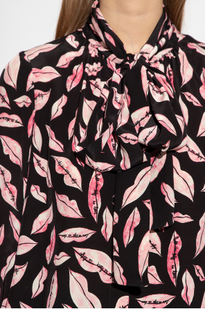 Diane Von Furstenberg ‘Tina’ tie T-shirt shirt
