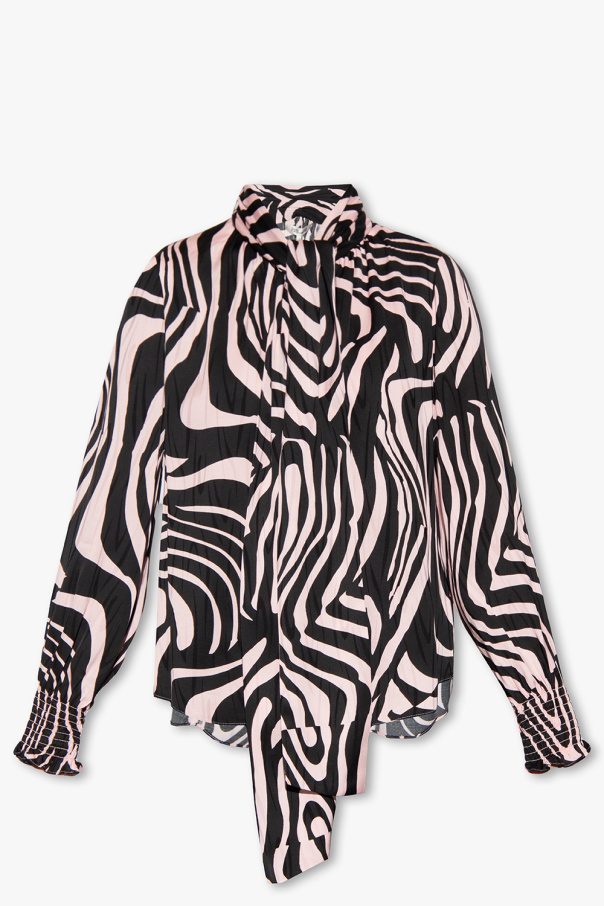 Diane Von Furstenberg ‘New Tina’ Fit shirt with animal pattern