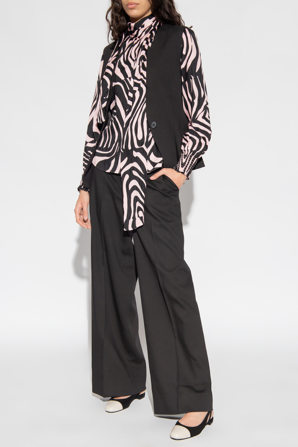 Diane Von Furstenberg ‘New Tina’ bensherman shirt with animal pattern
