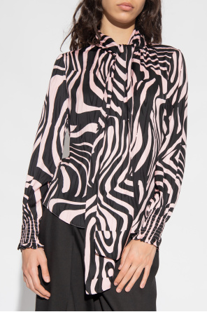 Diane Von Furstenberg ‘New Tina’ bensherman shirt with animal pattern