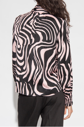 Diane Von Furstenberg ‘New Tina’ shirt with animal pattern