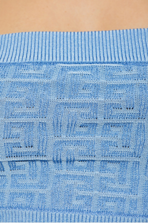 Balmain Top corto con hombros descubiertos