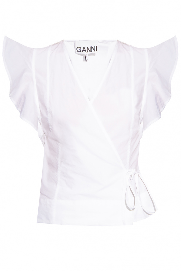 Ganni Top with tie belt