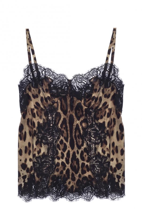 Lace-trimmed top od dolce DNA & Gabbana
