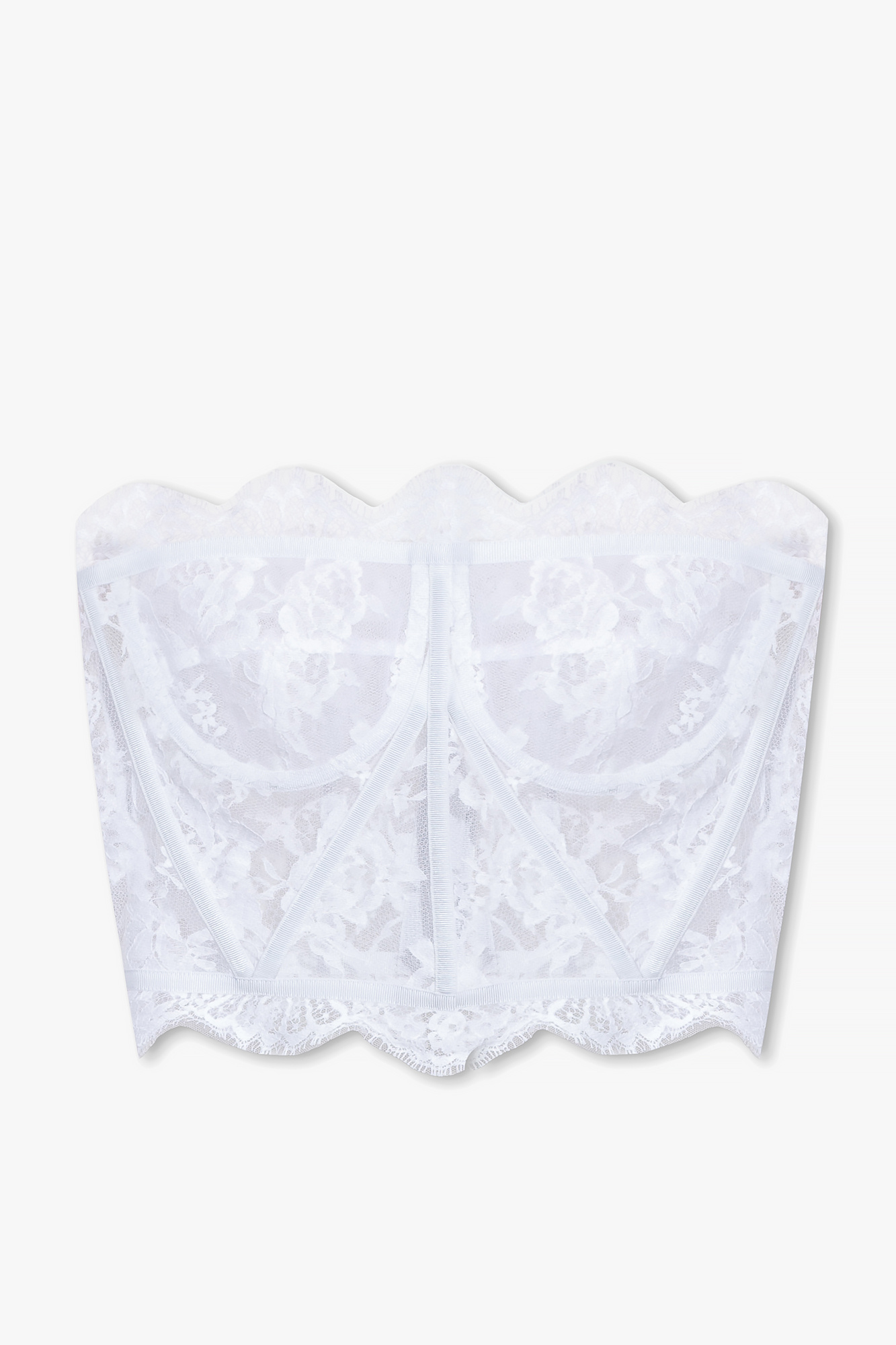 Dolce & Gabbana Lace Corset Top In White