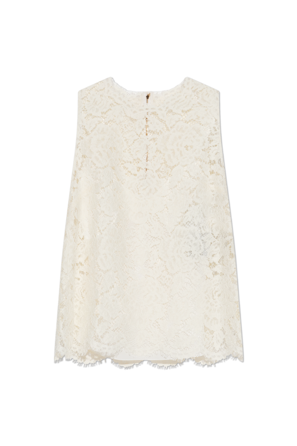 Lace sleeveless top od Dolce & Gabbana