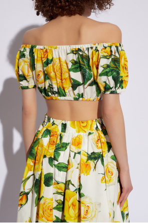 Dolce & Gabbana Cropped top with floral motif