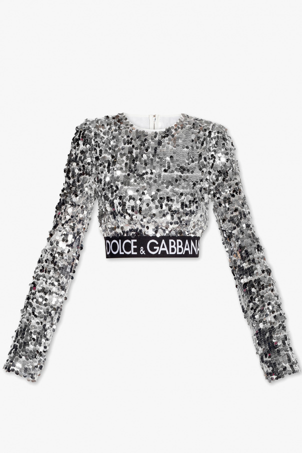 Dolce & Gabbana Sequin crop top