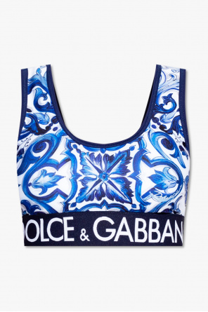 Dolce & Gabbana logo buckle leopard-print belt