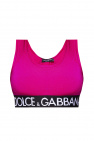 DOLCE & GABBANA OPENWORK T-SHIRT Cropped top with logo