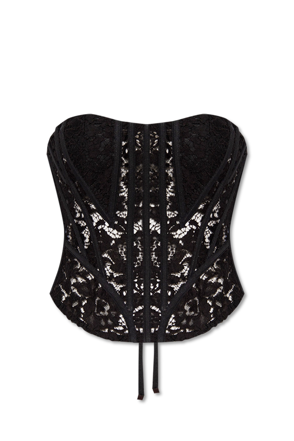 Dolce & Gabbana logo virgin wool jumper Lace corset