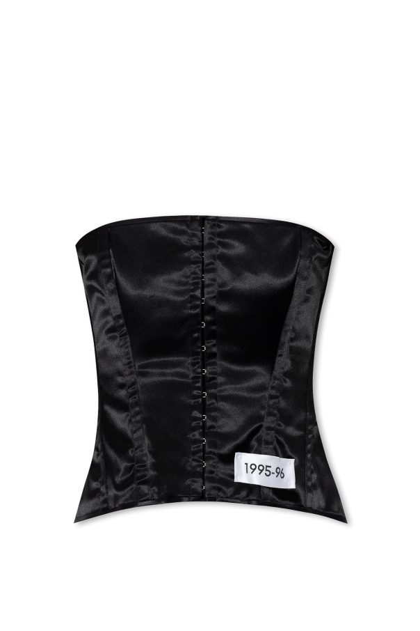 ‘re-edition’ collection corset od Peplum denim jacket
