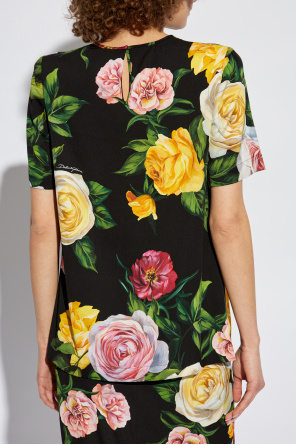 Dolce & Gabbana Silk top with floral motif