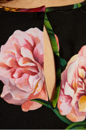 Dolce & Gabbana Silk top with floral motif