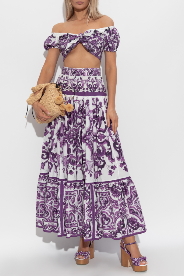 Dolce & Gabbana Top with 'Majolica' print