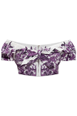 Top with 'Majolica' print