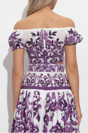 Dolce & Gabbana Top with 'Majolica' print