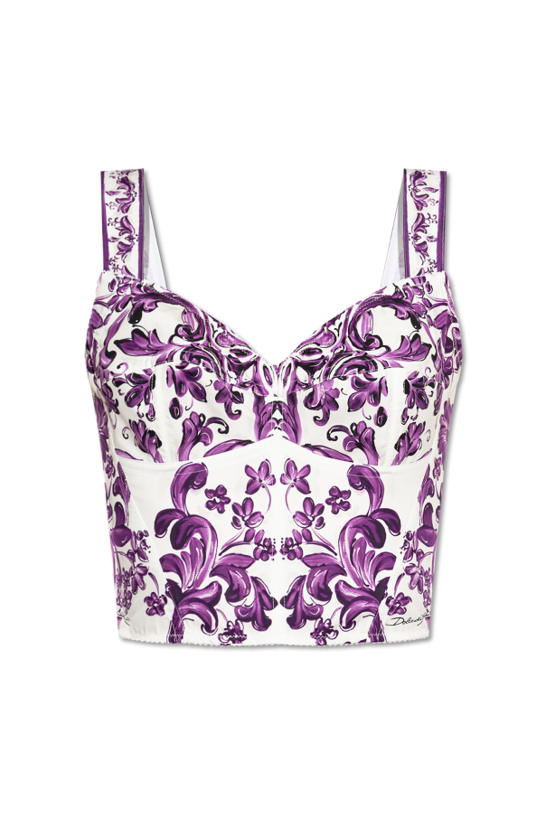 Top with "Majolica" print od Dolce & Gabbana