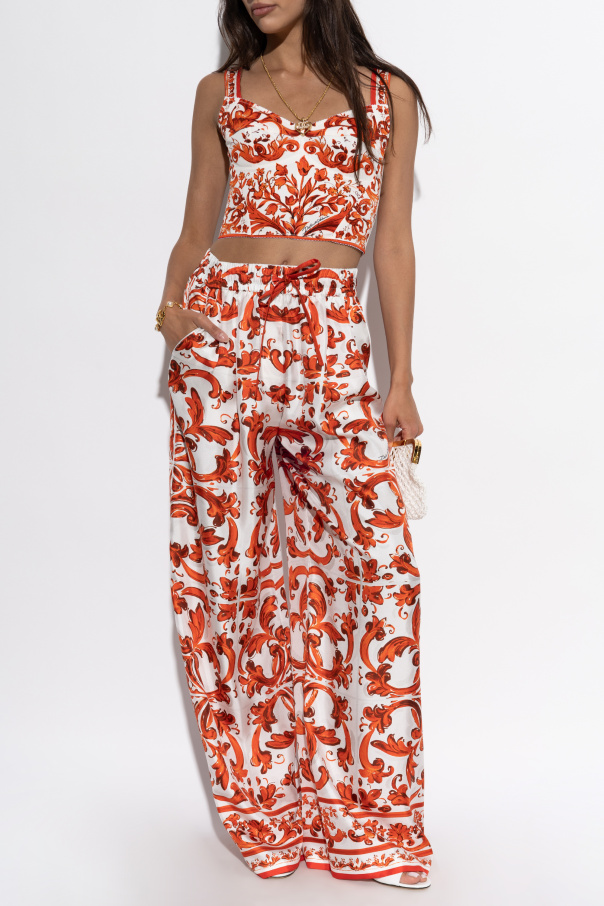 Dolce & Gabbana Top z nadrukiem `Majolica`