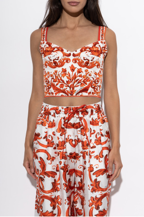 Dolce & Gabbana Top z nadrukiem `Majolica`