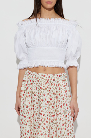 Dolce & Gabbana Top mit Spitzenbesatz