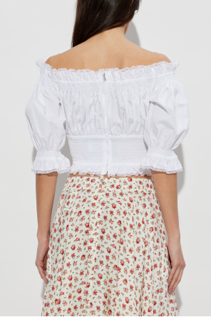 Dolce & Gabbana Top mit Spitzenbesatz