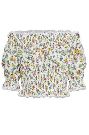 Top with a floral motif
