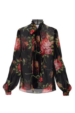 Seidenhemd mit Blumenmuster